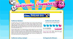 Desktop Screenshot of californianumbers.com